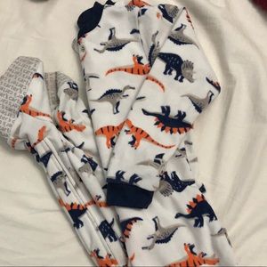 Dino Print Footed PJs